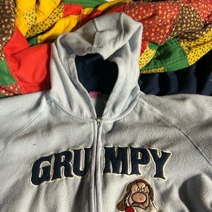 Disneys grumpy zip hoodie very comfortable and cute for chilly days.
